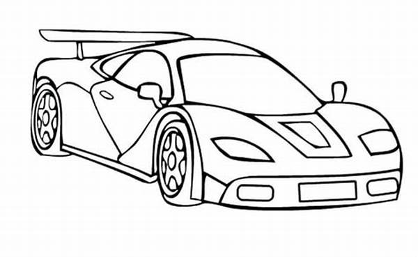 Sketsa Gambar Mobil Balap